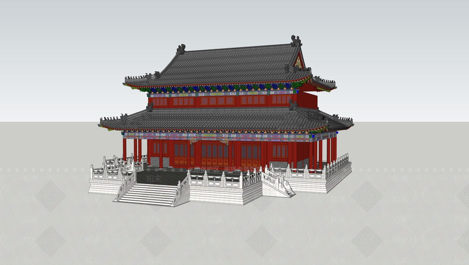 中式其他公共建筑SU模型下载【ID:1200973076】