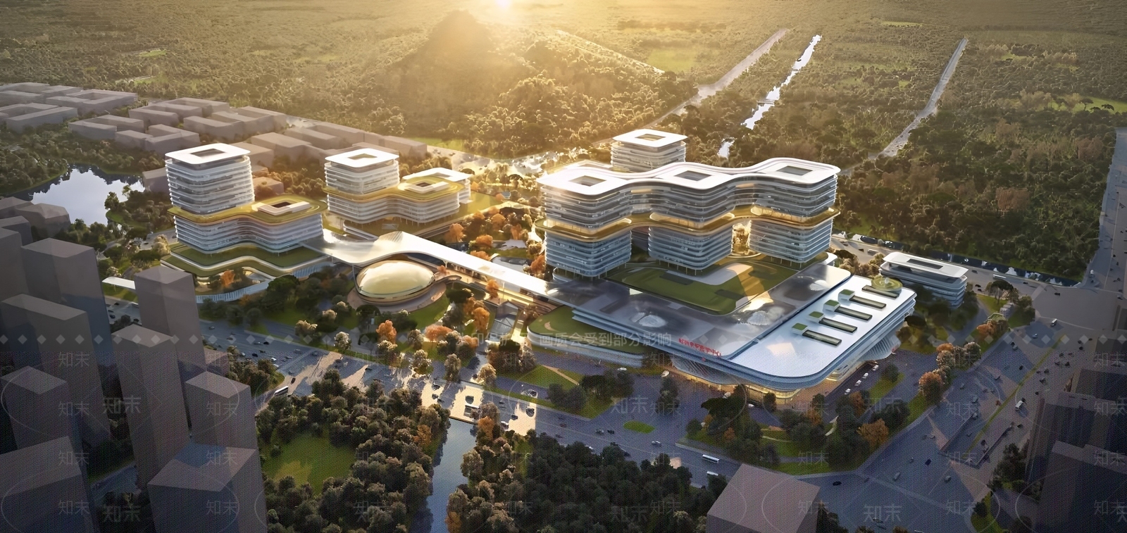 现代简约医院建筑SU模型下载【ID:1200974395】