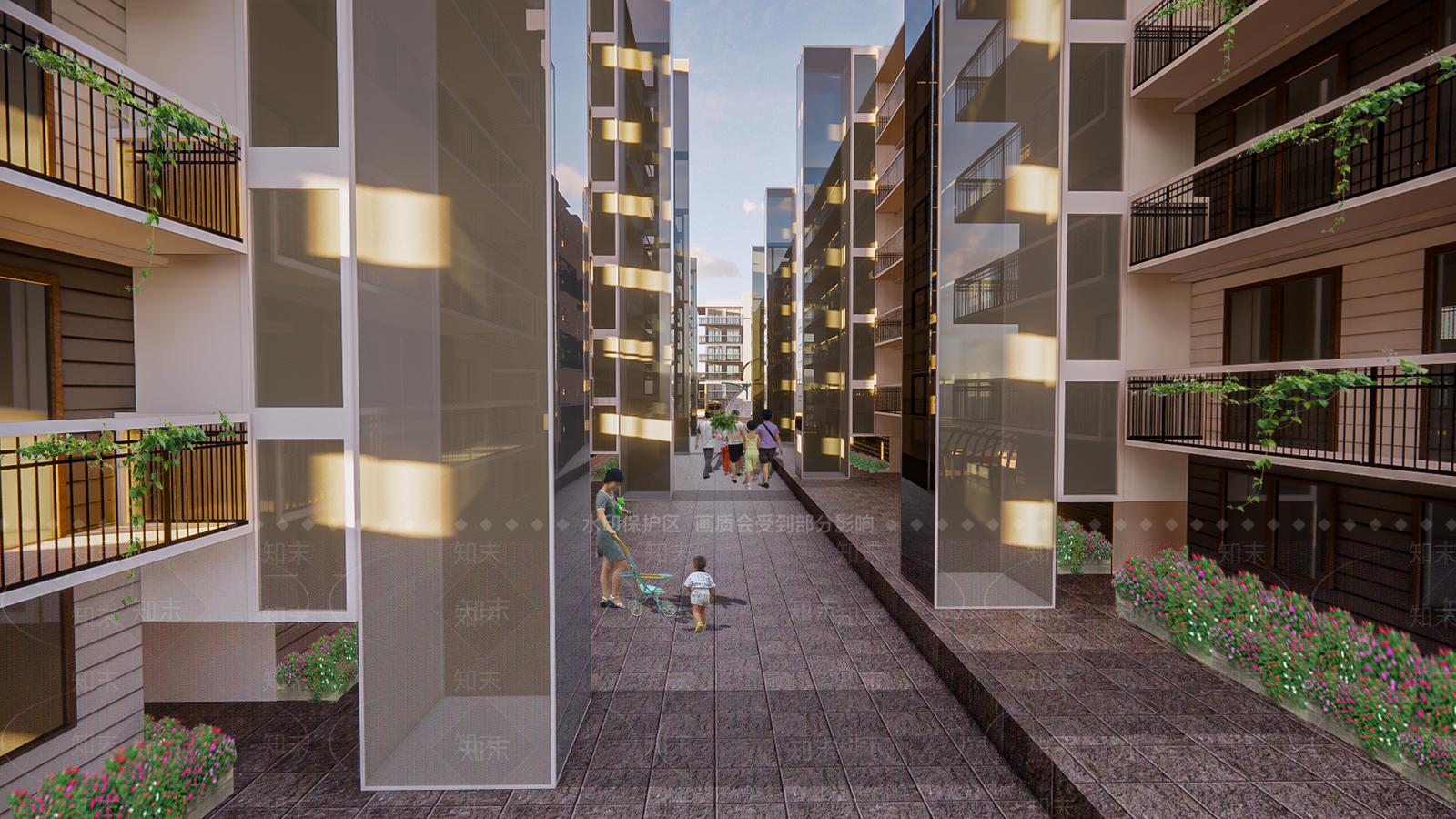 现代多层住宅SU模型下载【ID:1200975526】