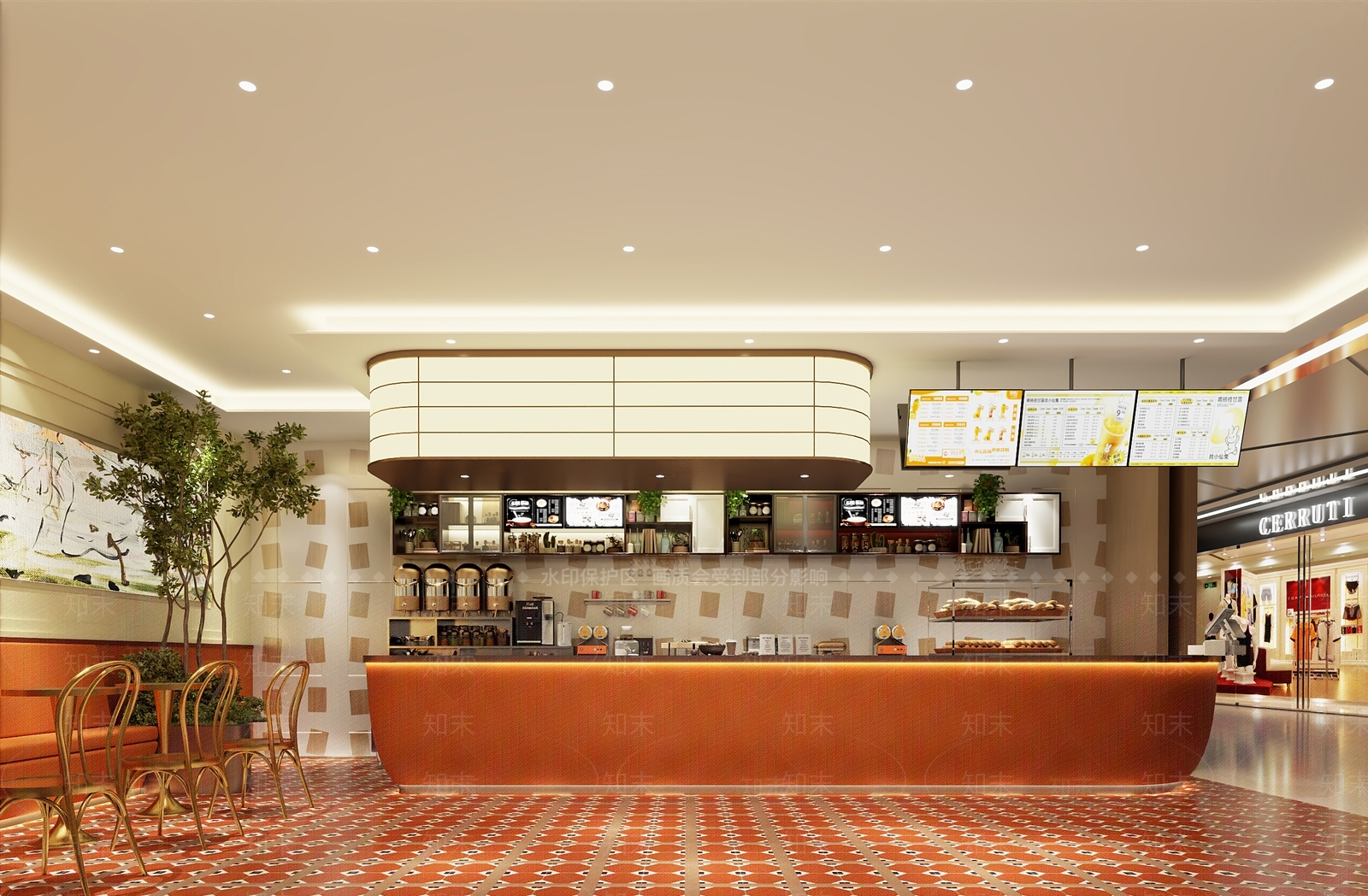 现代奶茶店3D模型下载【ID:1200976251】