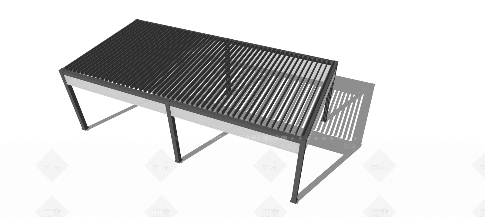 现代廊架SU模型下载【ID:1200976825】