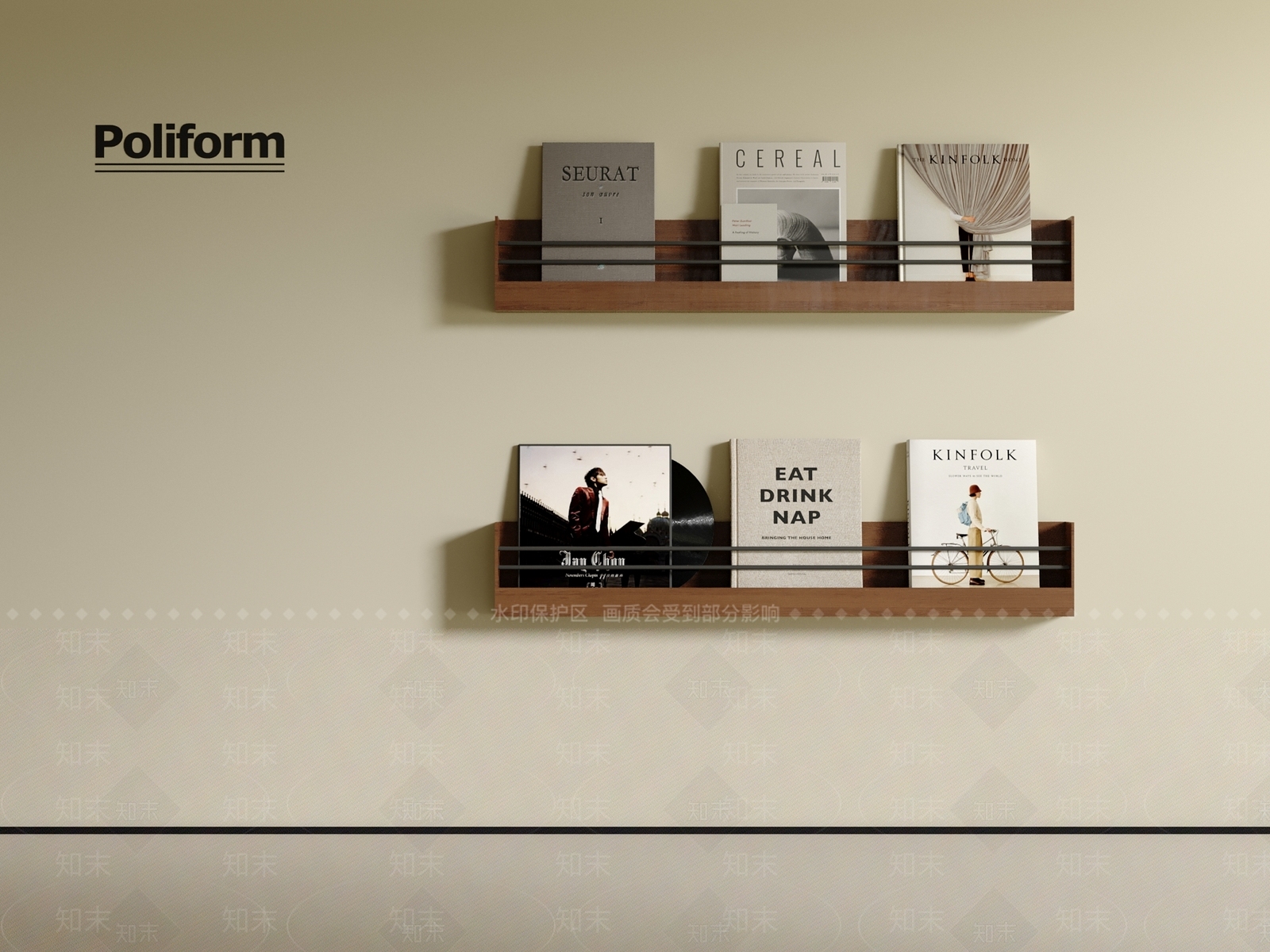 现代中古书架3D模型下载【ID:1200977350】