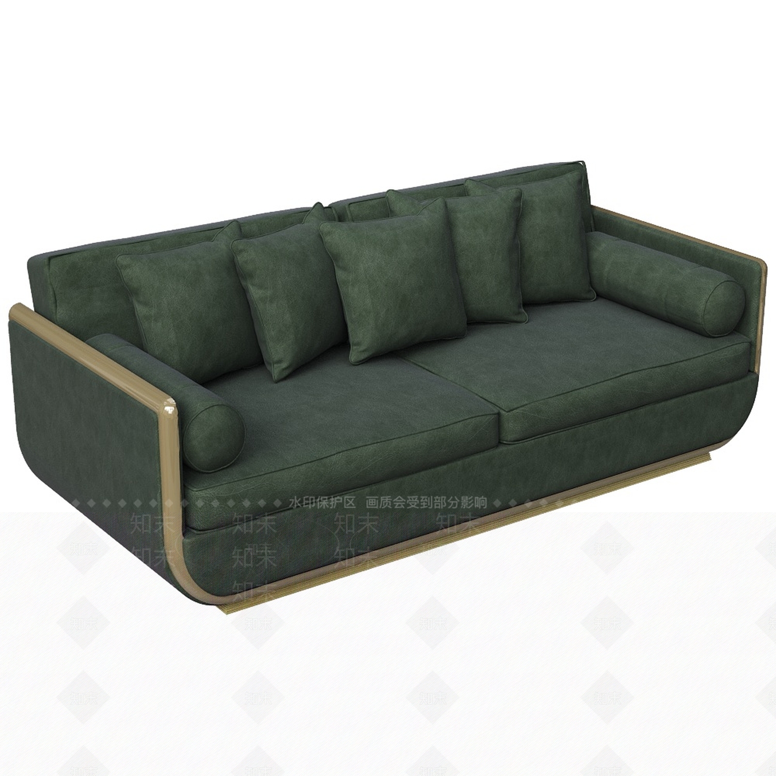 现代法式双人沙发3D模型下载【ID:1200998842】