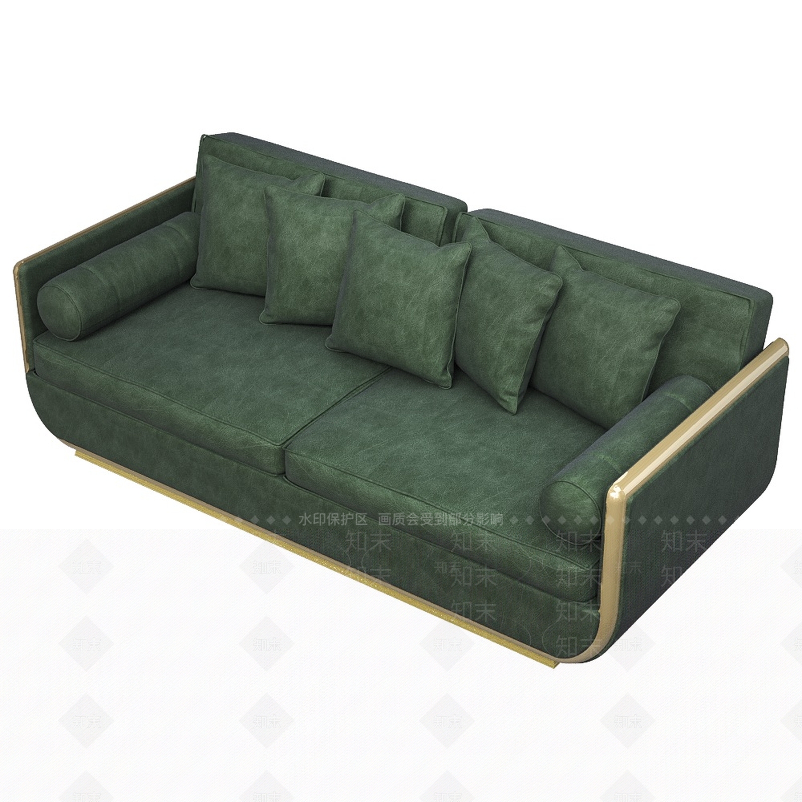 现代法式双人沙发3D模型下载【ID:1200998842】