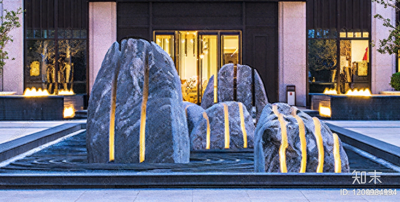 新中式枯山水施工图下载【ID:1200984994】