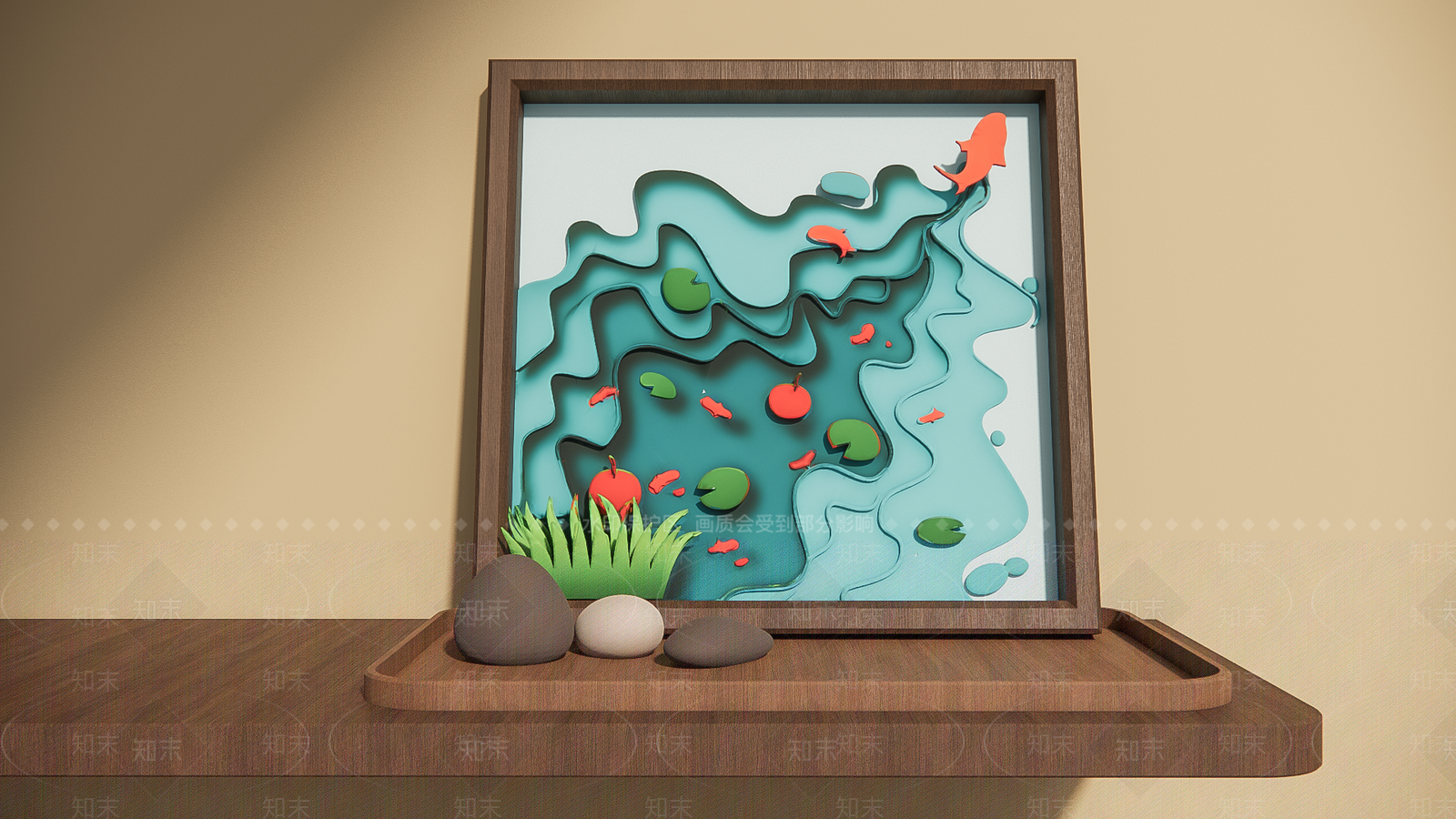 原木简约相框SU模型下载【ID:1200984859】