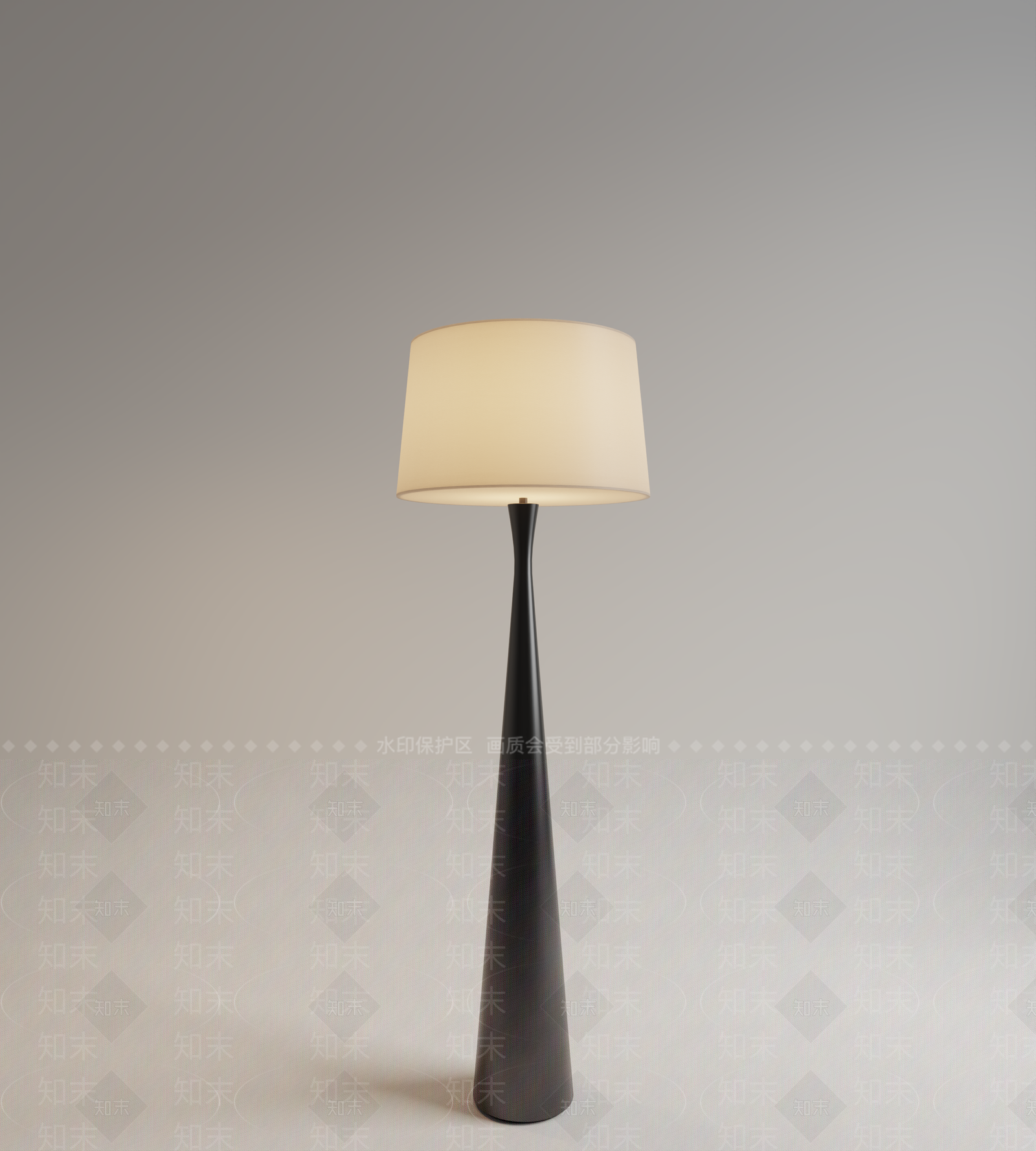 复古中古落地灯SU模型下载【ID:1200985272】