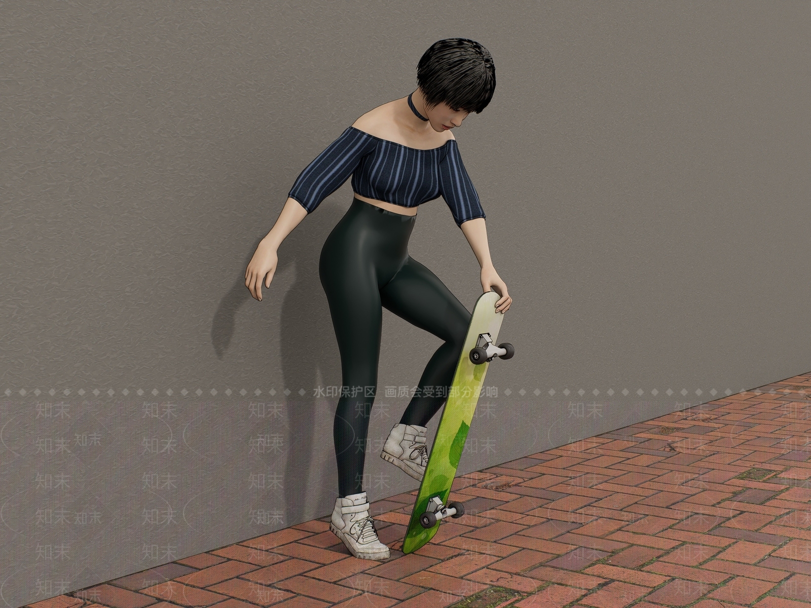 女人SU模型下载【ID:1200986342】