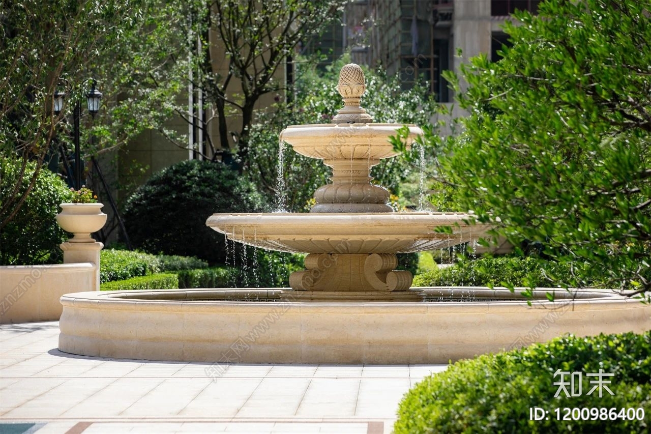 喷泉水景施工图下载【ID:1200986400】