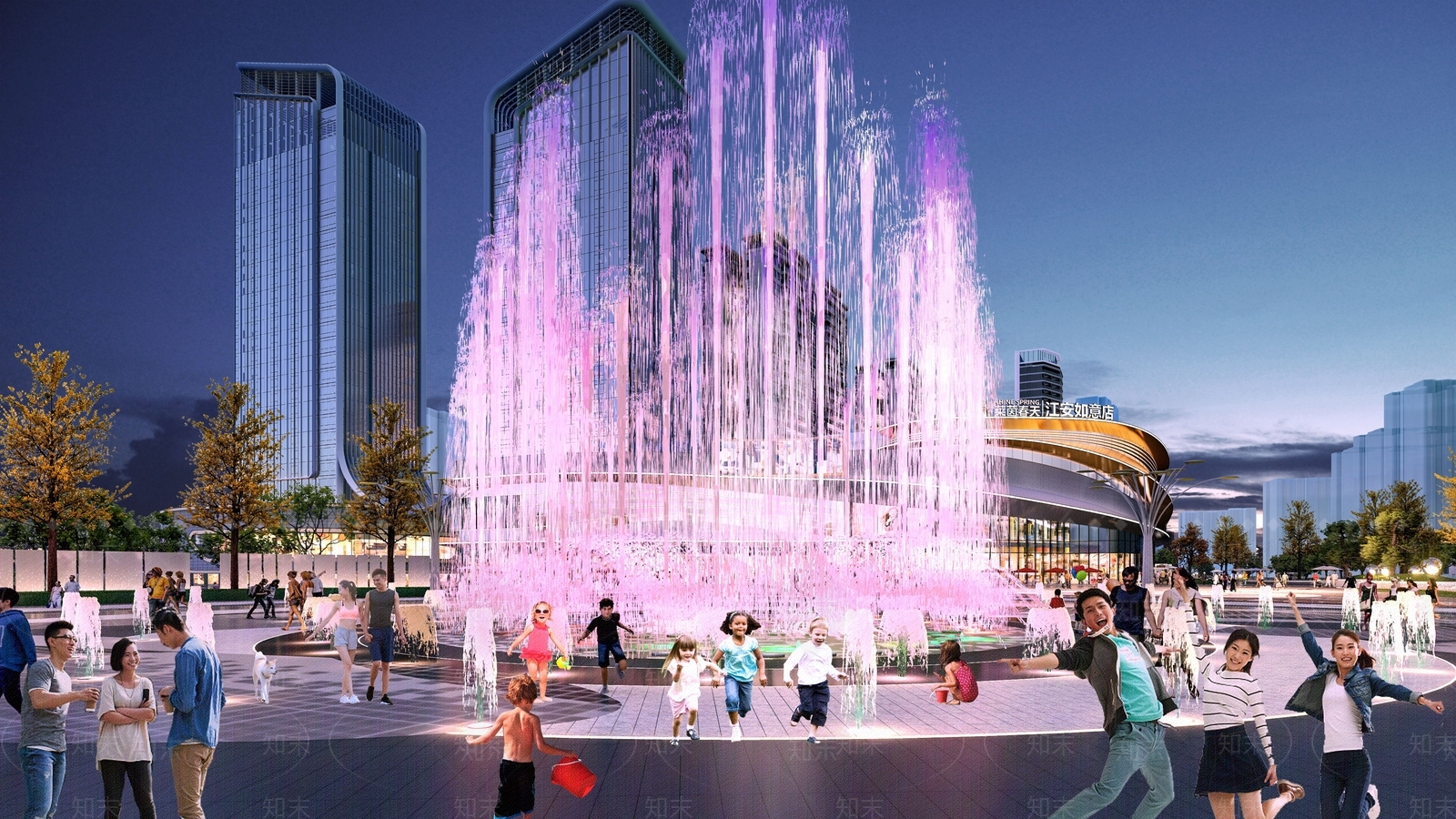 现代喷泉SU模型下载【ID:1200988771】