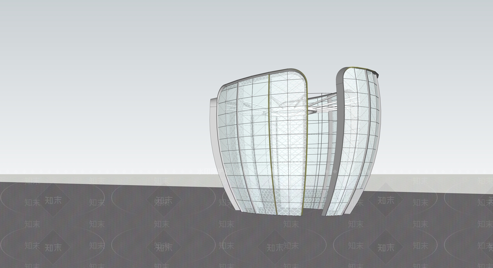 现代风格建筑SU模型下载【ID:1200989330】