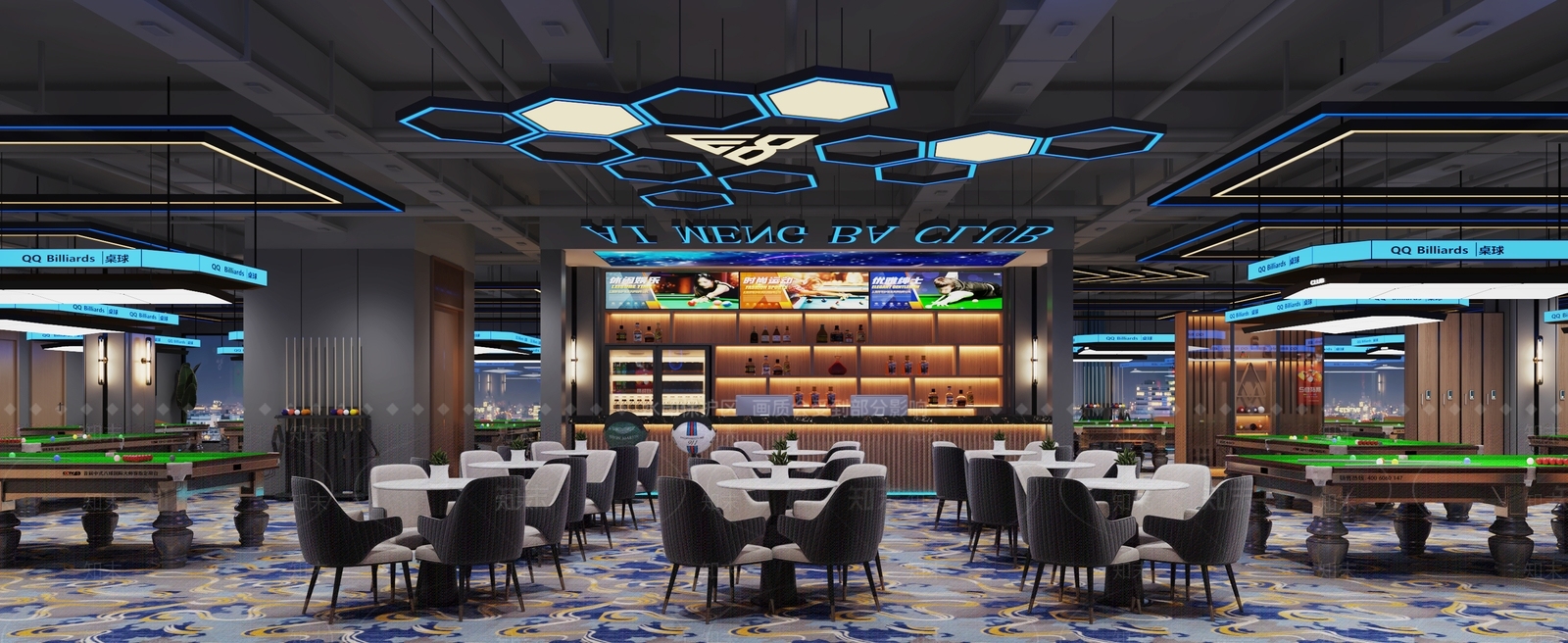 现代台球室3D模型下载【ID:1200989970】