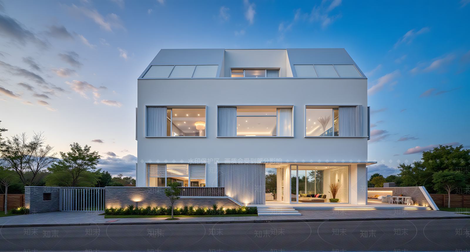 现代酒店建筑SU模型下载【ID:1200990717】