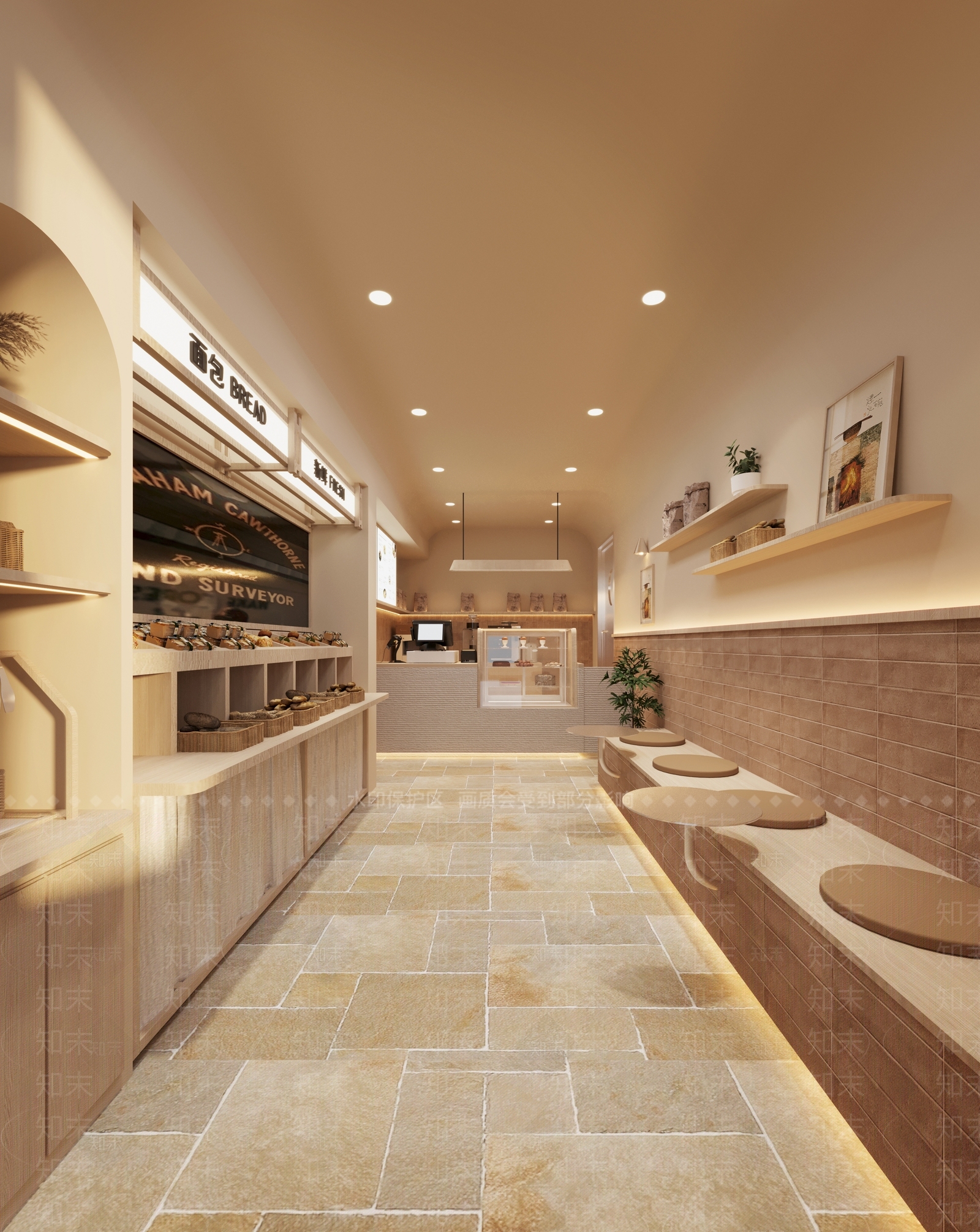 现代奶油甜品面包店3D模型下载【ID:1200991159】