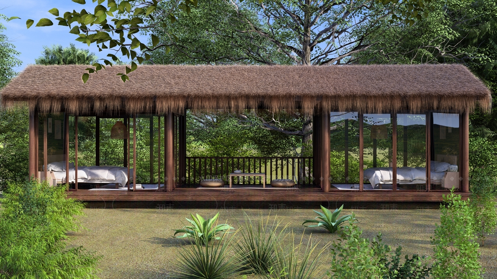 日式其他景观小建筑SU模型下载【ID:1201037812】