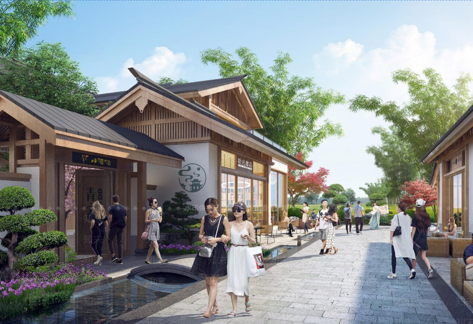 现代商业街SU模型下载【ID:1200994198】