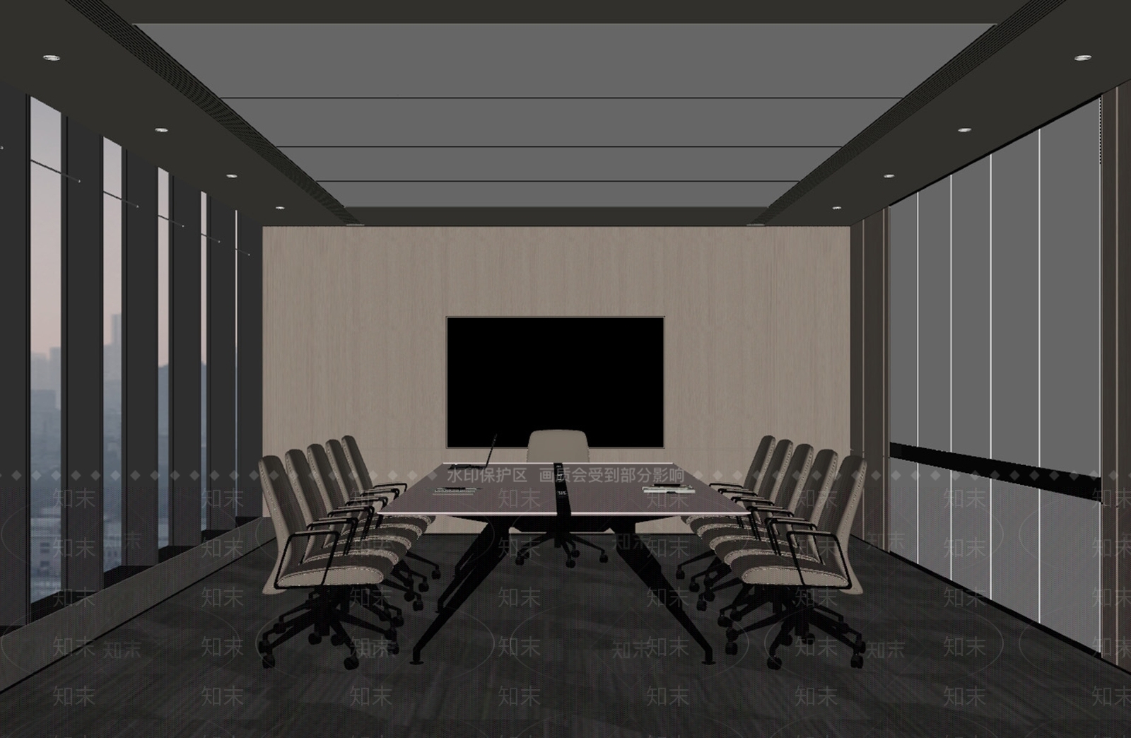 现代会议室SU模型下载【ID:1200994753】