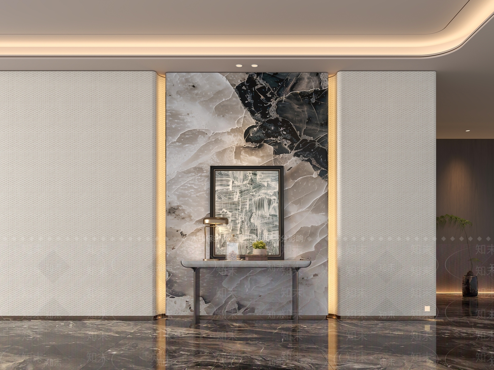 现代玄关柜3D模型下载【ID:1201001732】