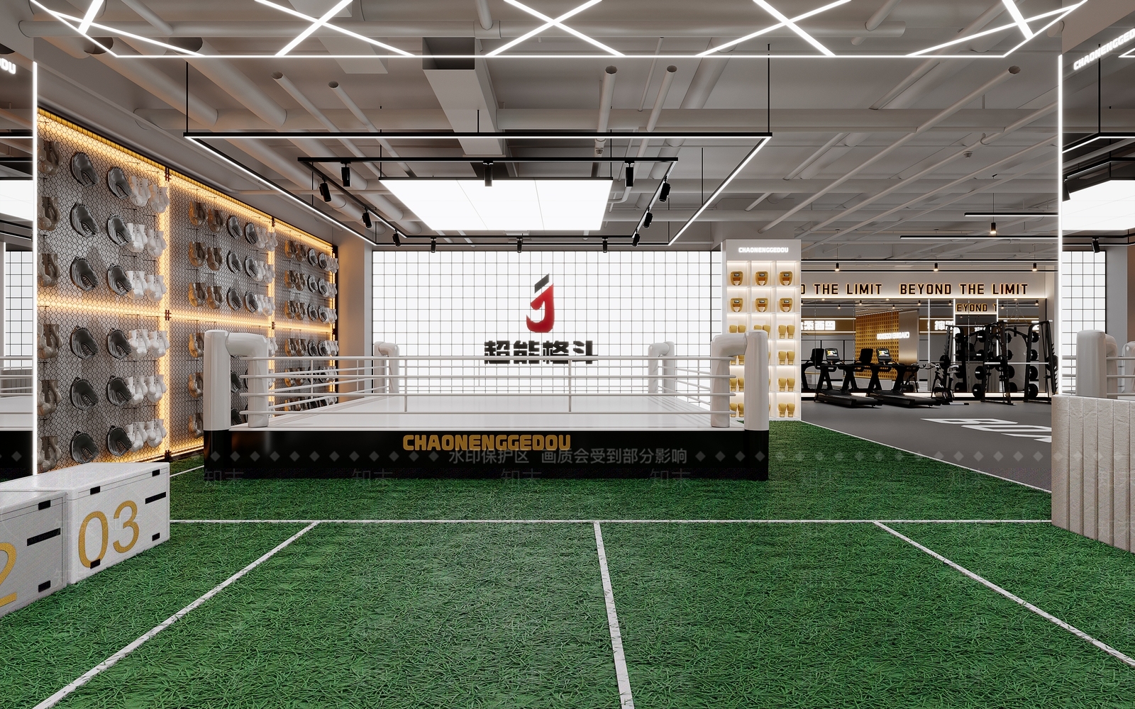 现代健身房3D模型下载【ID:1201002349】