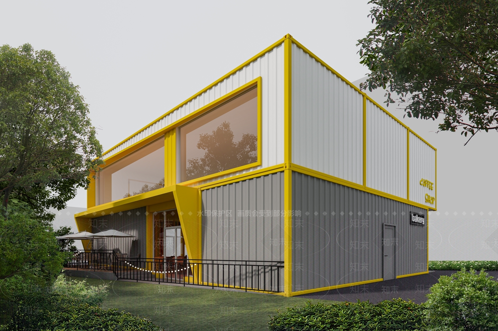 工业现代办公楼3D模型下载【ID:1201006590】