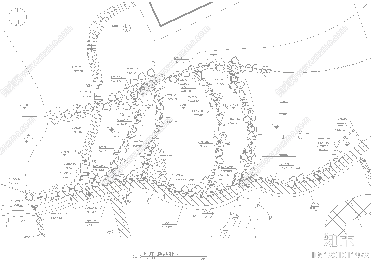 跌水景观CAD图纸