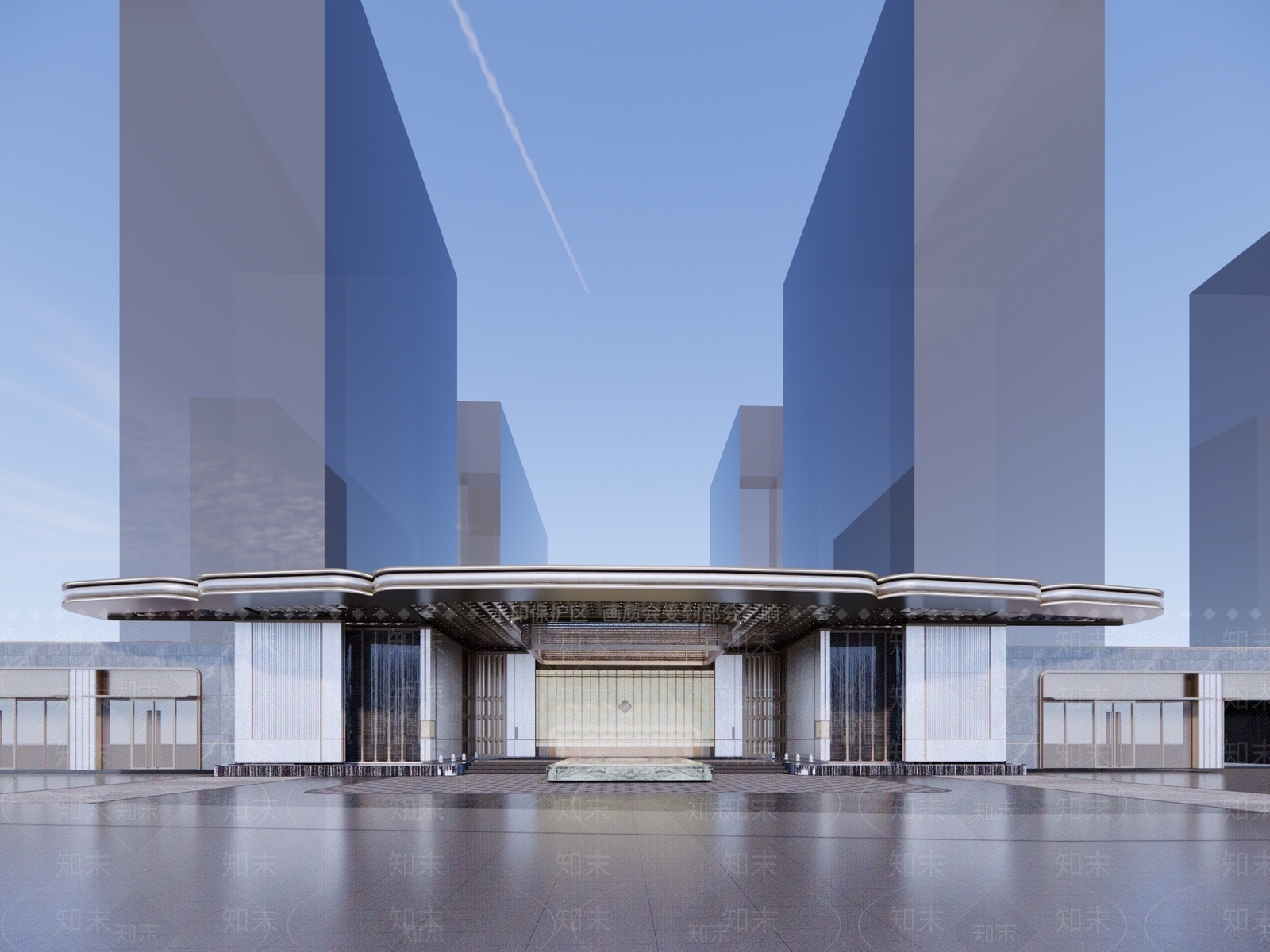 现代轻奢小区建筑SU模型下载【ID:1201012704】