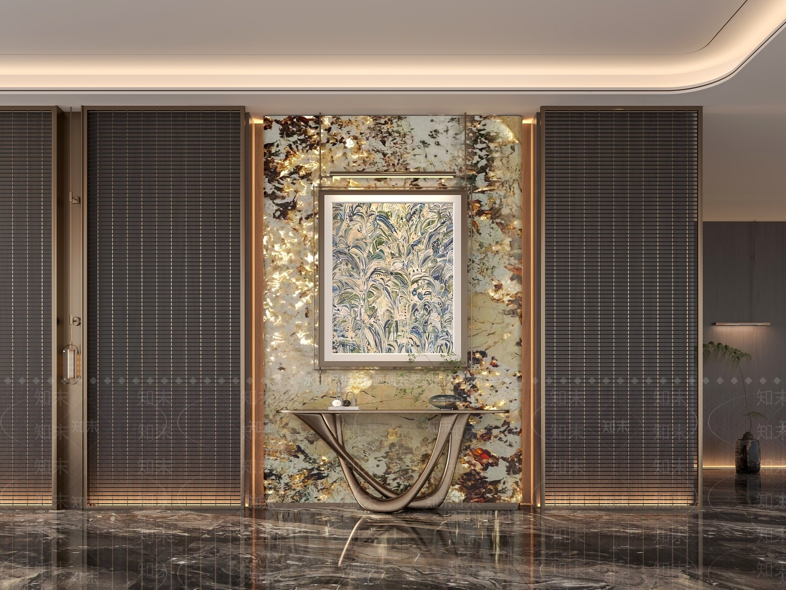 现代玄关柜3D模型下载【ID:1201012923】