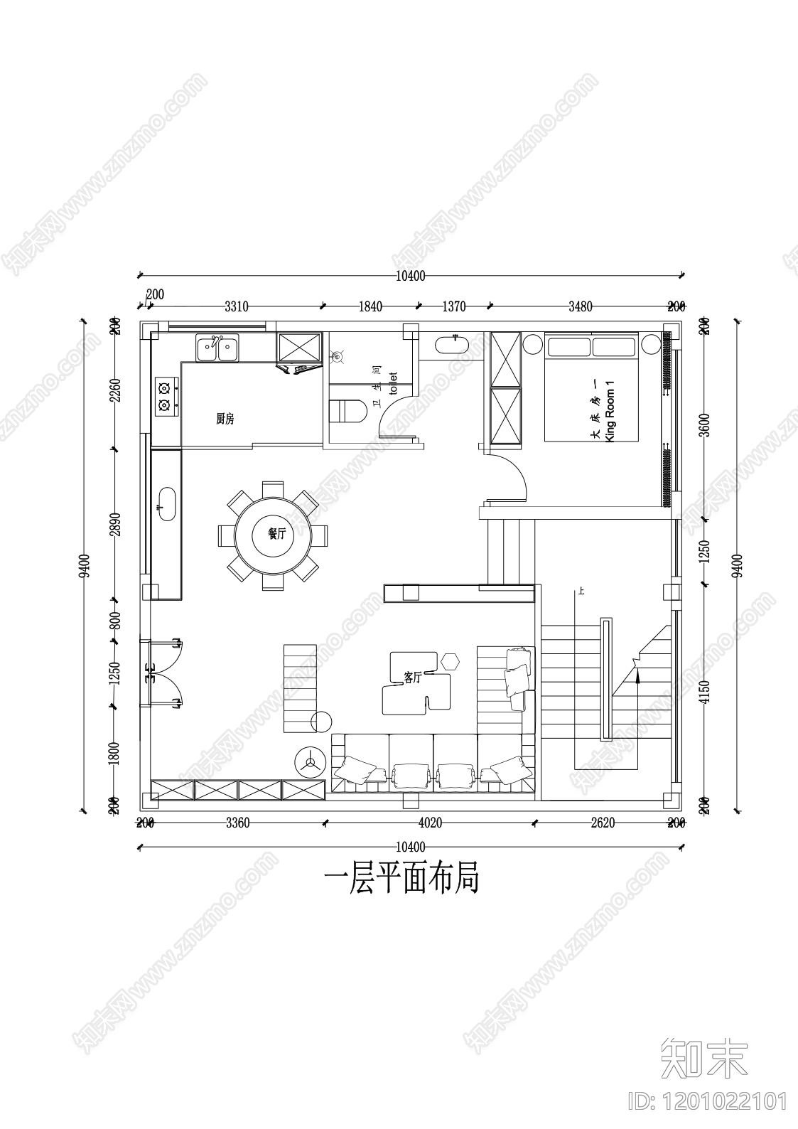 别墅施工图下载【ID:1201022101】