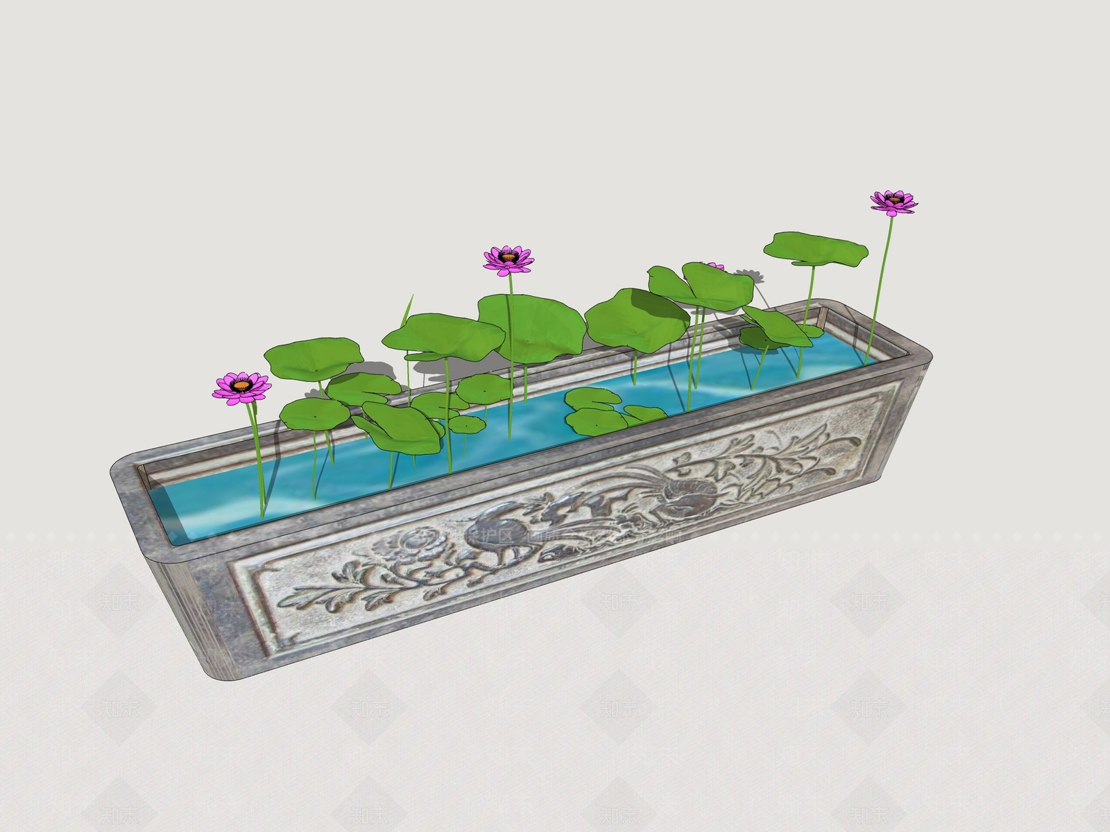 新中式庭院小品SU模型下载【ID:1201022282】