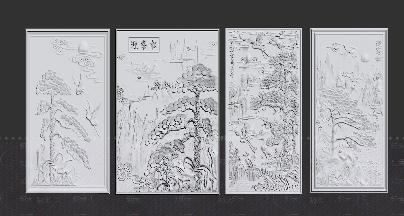 中式雕花SU模型草图