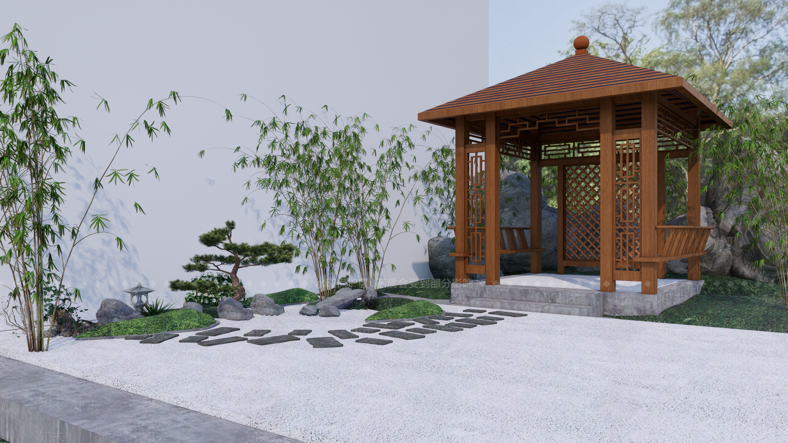 中式其他景观小建筑SU模型下载【ID:1201346878】