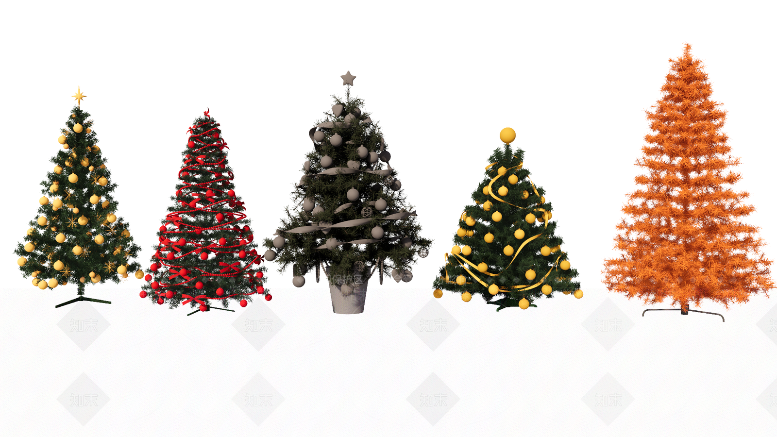 法式轻奢圣诞树SU模型下载【ID:1201024360】