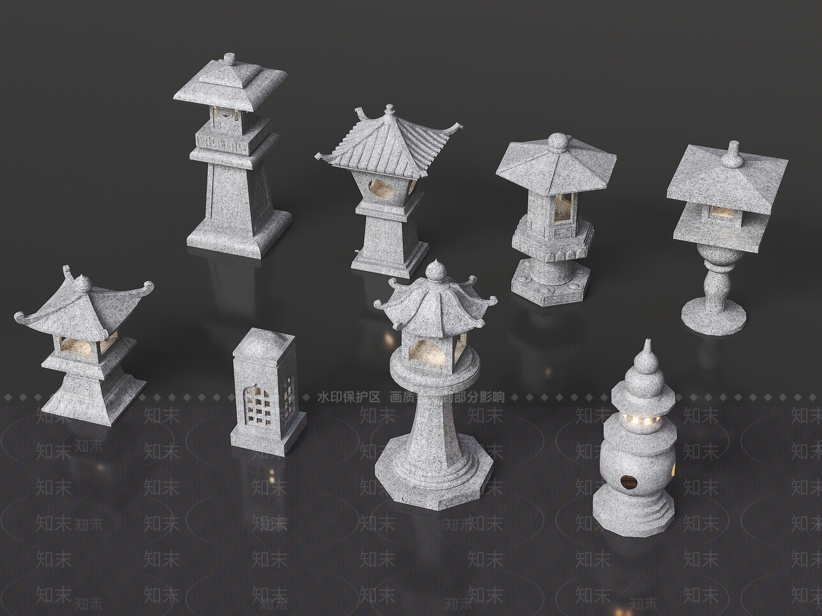 中式其他景观小品SU模型下载【ID:1201025062】