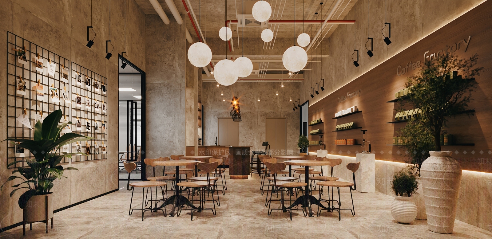 复古咖啡厅3D模型下载【ID:1201026795】