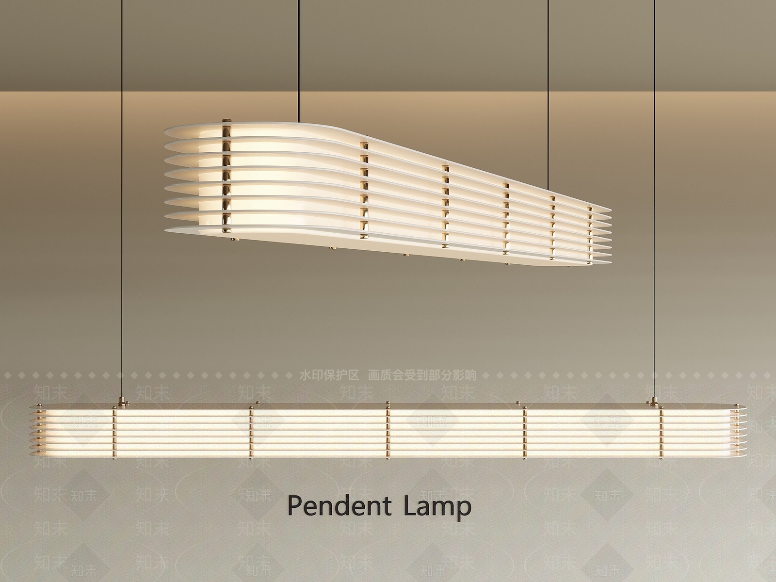 现代极简餐厅吊灯3D模型下载【ID:1201030723】