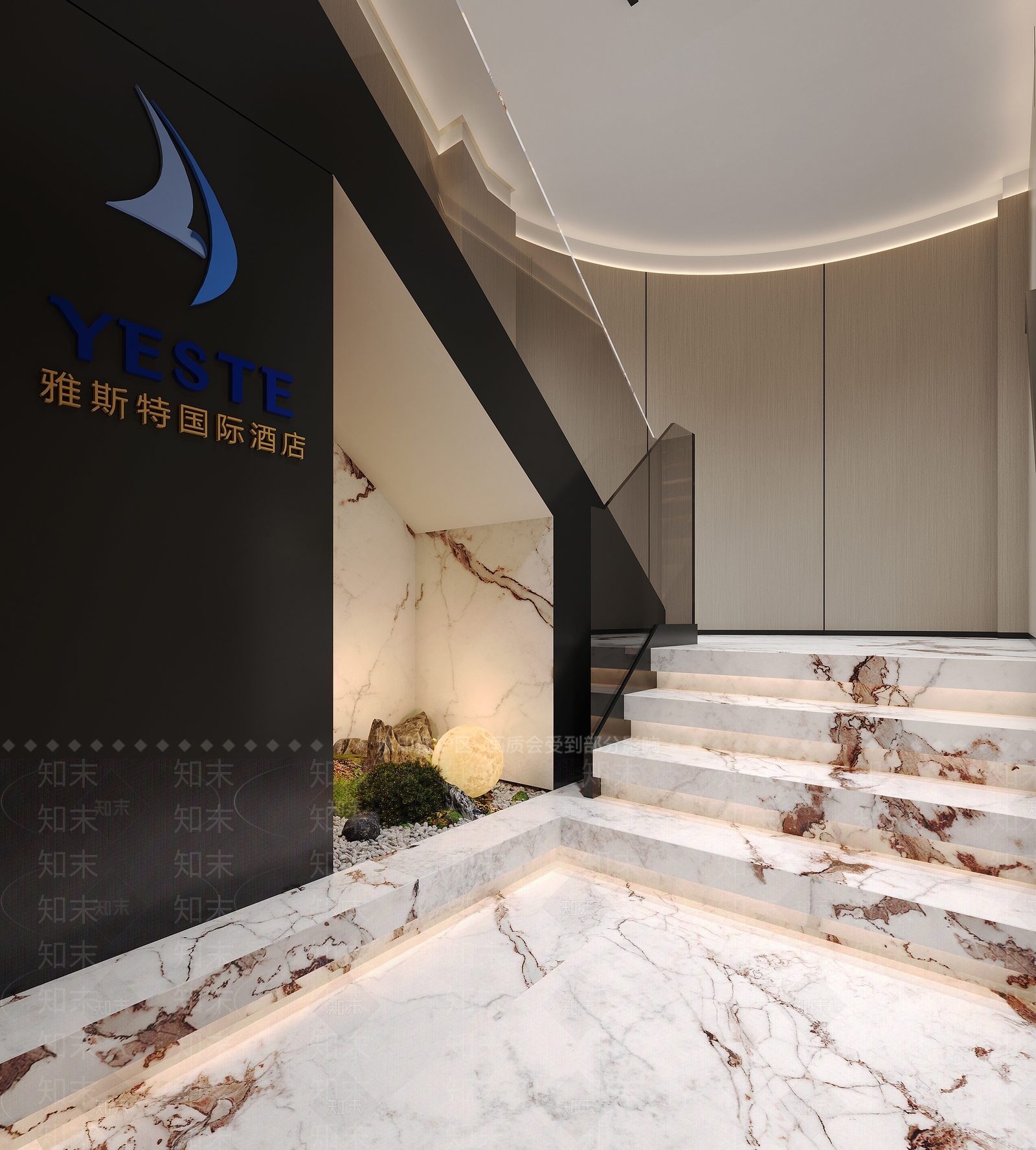现代酒店大堂3D模型下载【ID:1215191191】