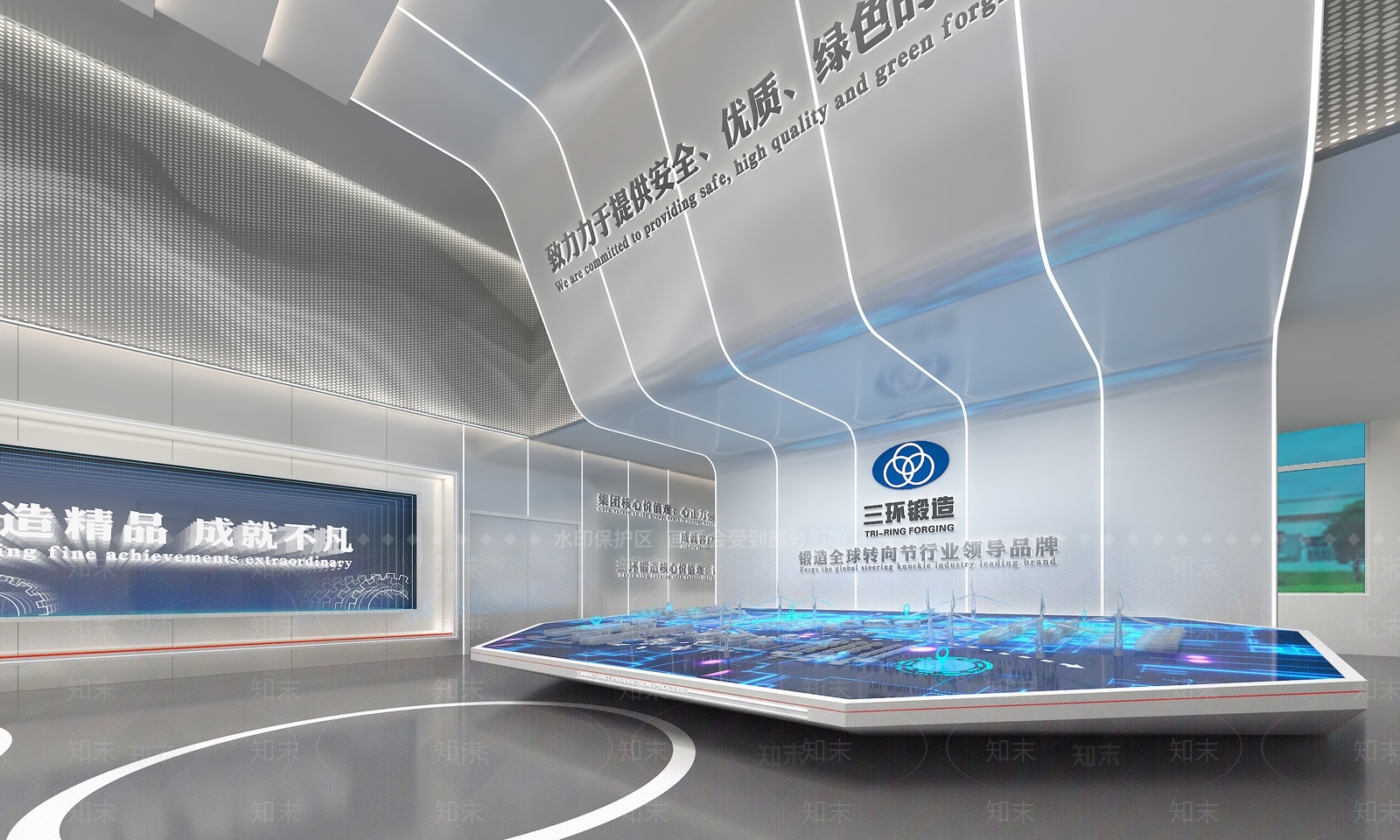 现代简约科技展厅3D模型下载【ID:1201033524】