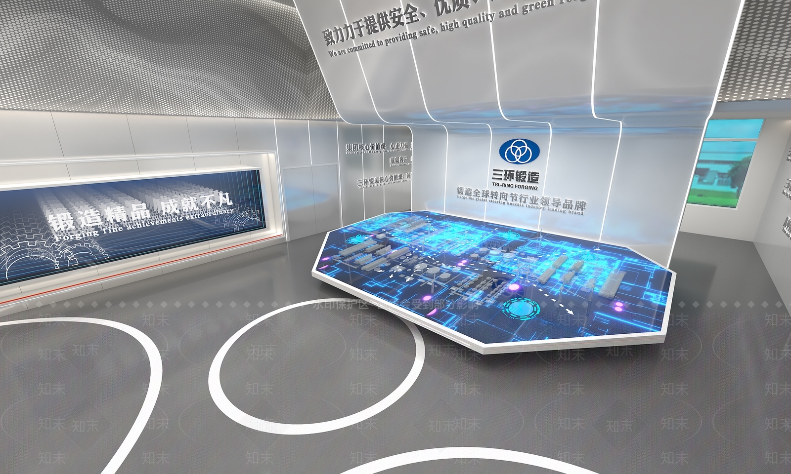 现代简约科技展厅3D模型下载【ID:1201033524】
