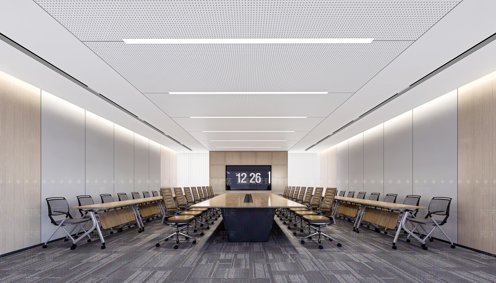 现代会议室SU模型下载【ID:1201035819】