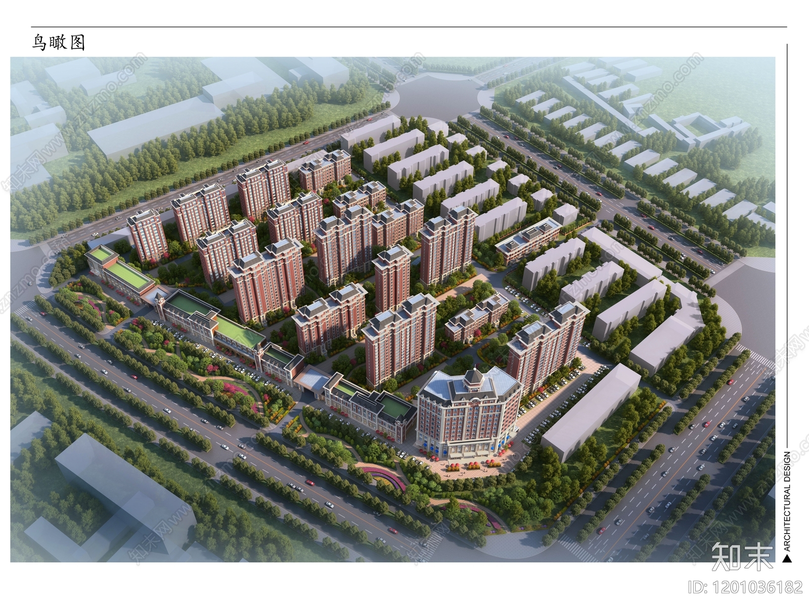 欧式小区建筑下载【ID:1201036182】