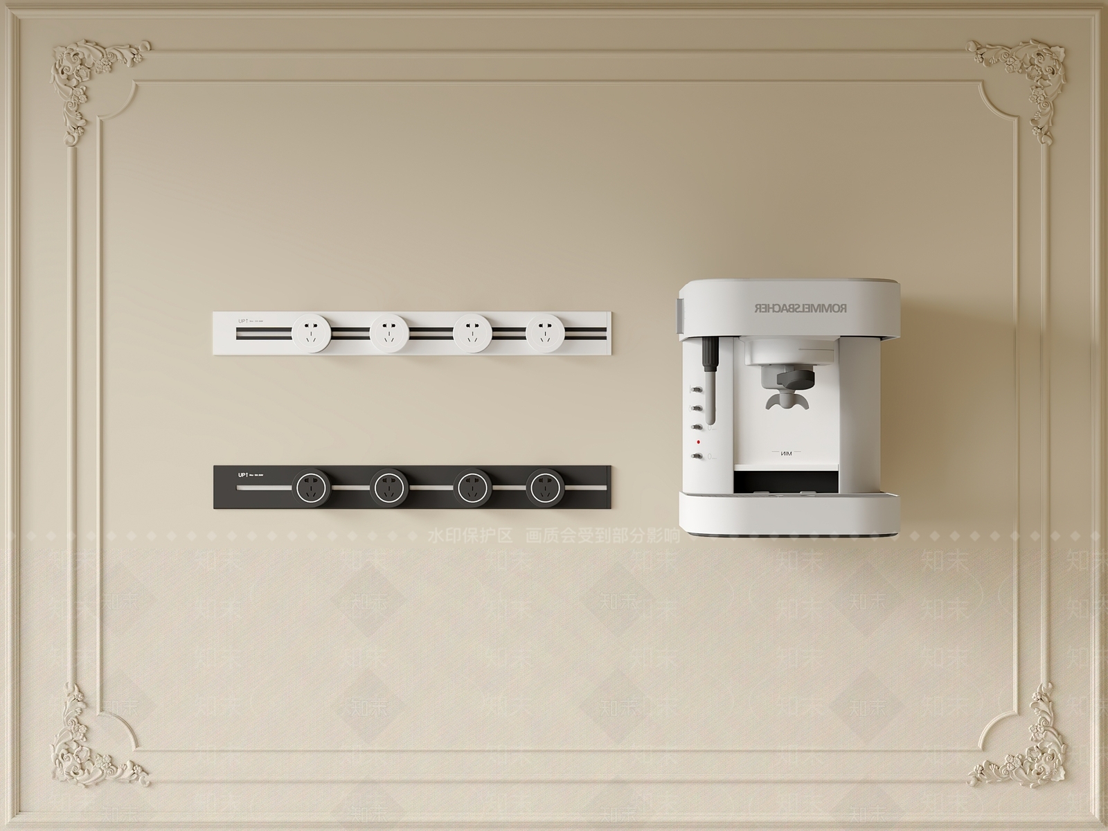 现代插座3D模型下载【ID:1201037909】