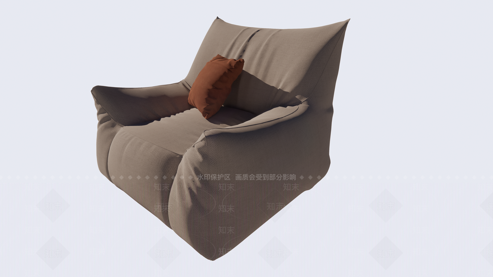 现代懒人沙发SU模型下载【ID:1201038104】