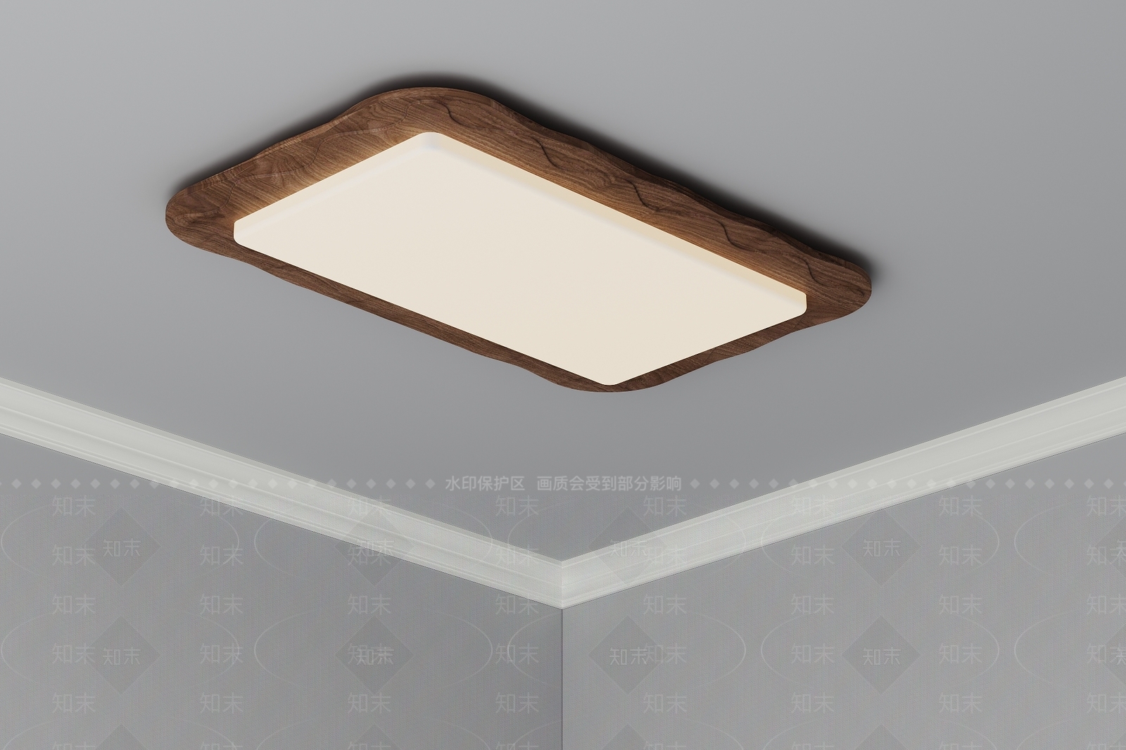 侘寂中古吸顶灯3D模型下载【ID:1201040383】