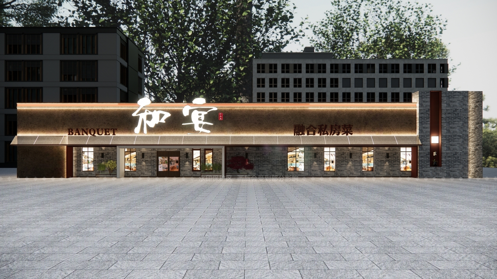 现代门头SU模型下载【ID:1201040447】