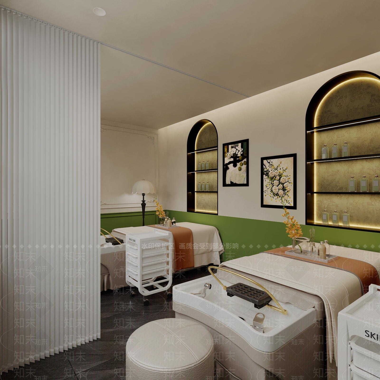 法式美发店3D模型下载【ID:1201040730】