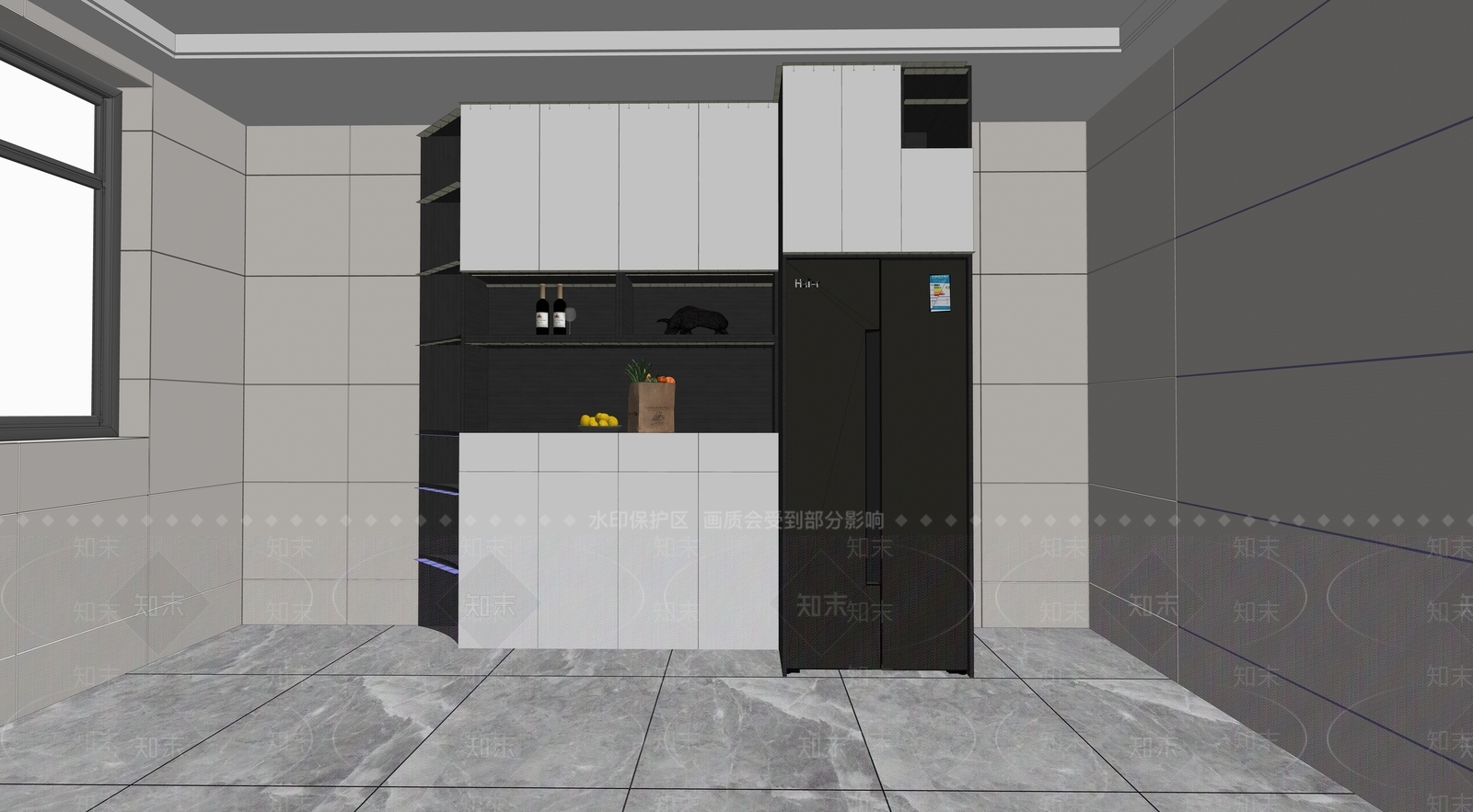 现代橱柜SU模型下载【ID:1201041164】
