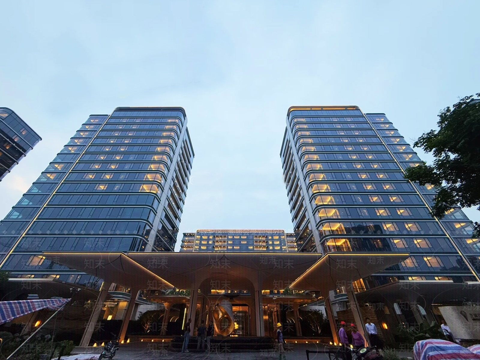 现代小区建筑SU模型下载【ID:1201044759】