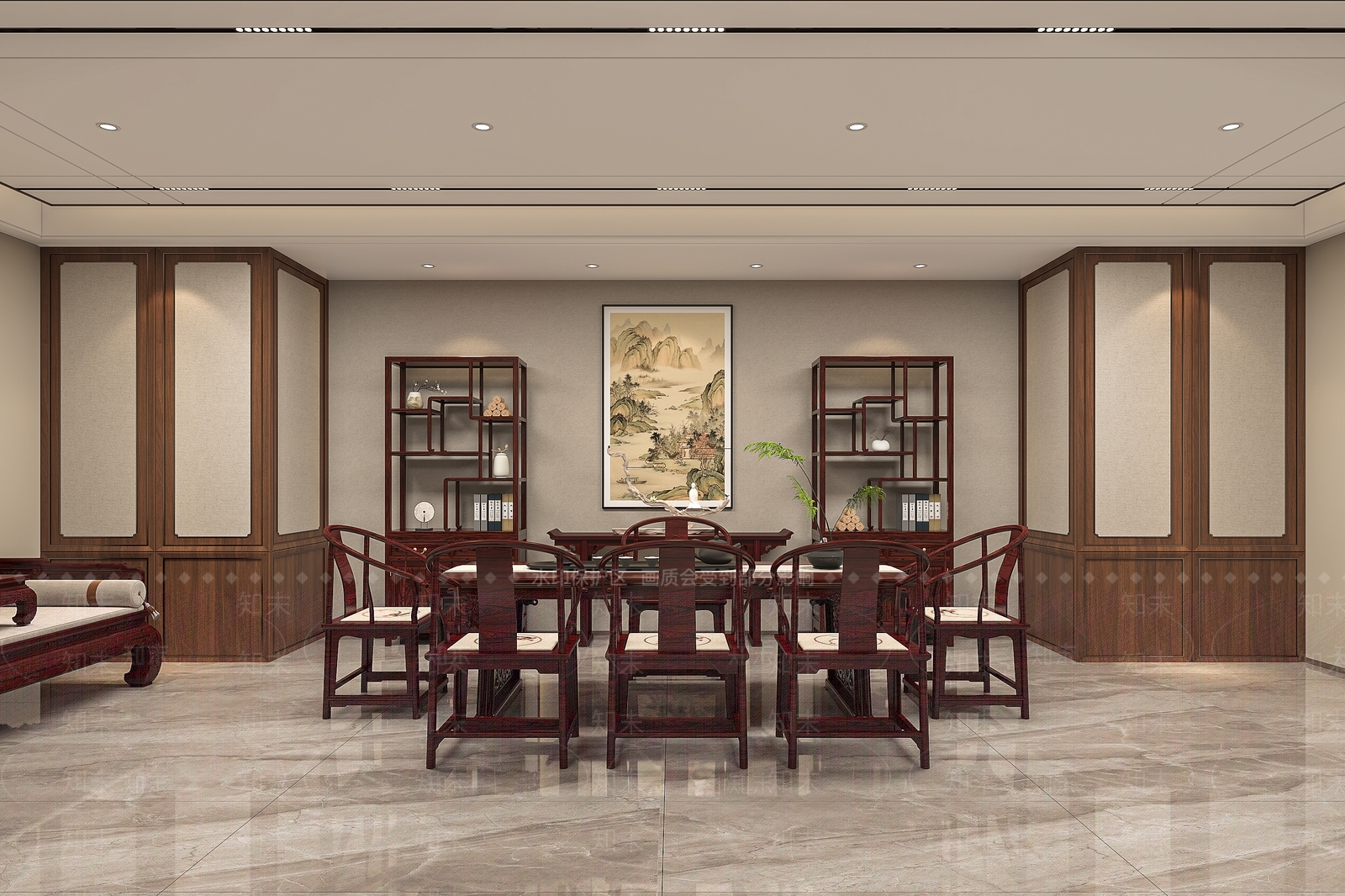 新中式中式其他商业空间3D模型下载【ID:1201044728】