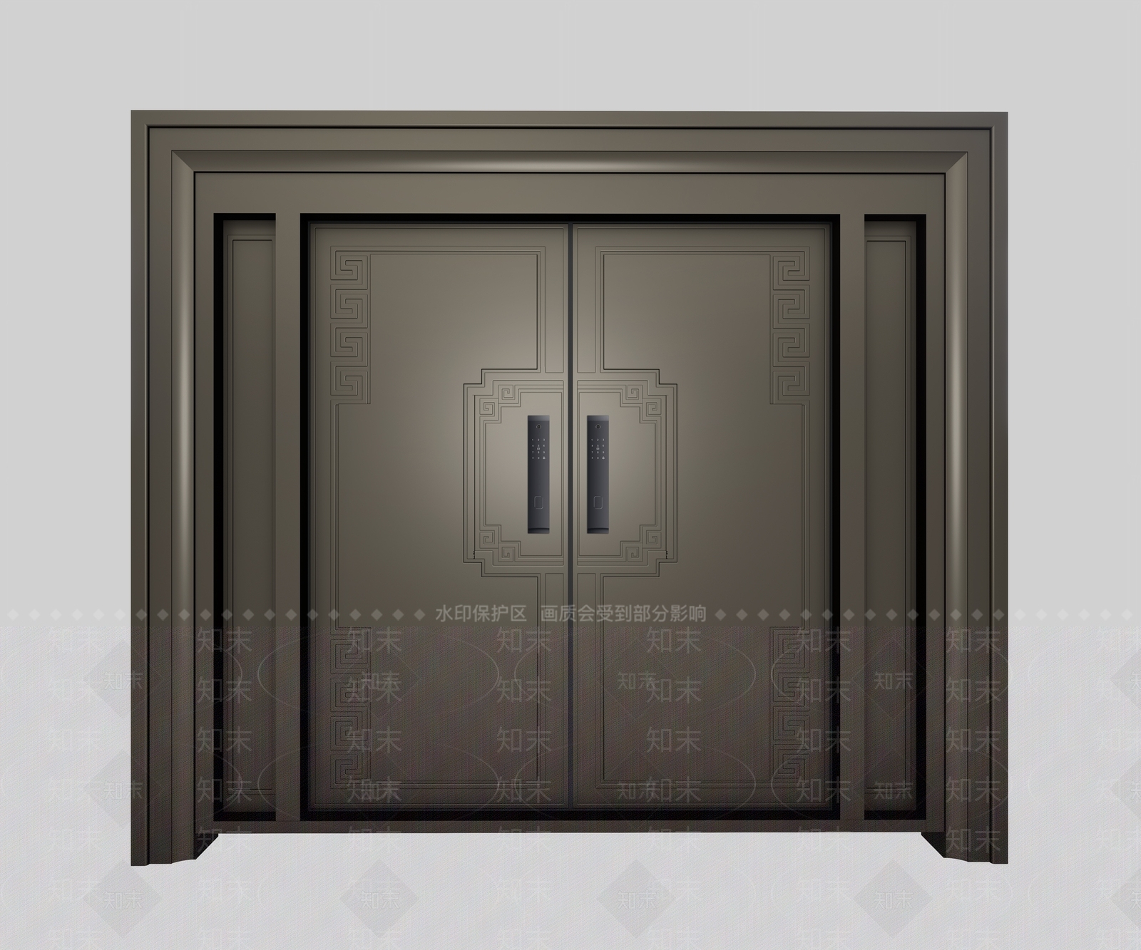 现代新中式双开门3D模型下载【ID:1201044955】