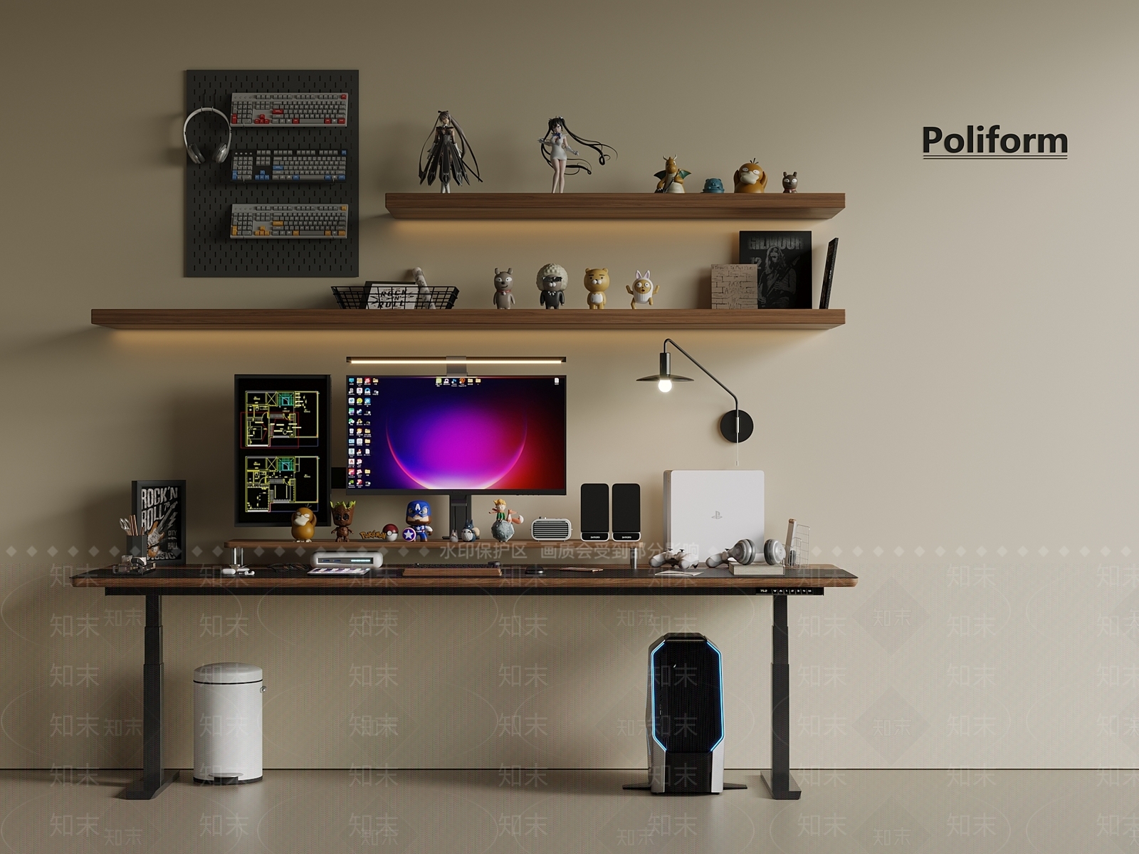 现代轻奢其他桌子3D模型下载【ID:1201045550】